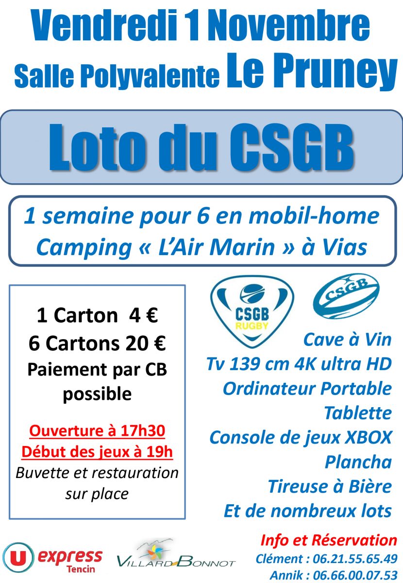 loto 1 nov 2019 CSGB